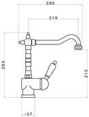 Rubinetto Cucina Miscelatore Monocomando Apell AP091CU Classico Rame