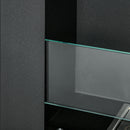 Camino a Bioetanolo da Incasso 90x15x40 cm 2 Bruciatori da 0,85L in Acciaio Inox Nero 