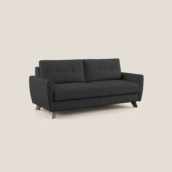 Divano Letto 2 Posti 168x97x96 cm in Tessuto Nero prezzo