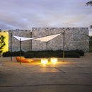 Gazebo a Farfalla 4x4m in Acciaio Telo in Poliestere Kraus Otto Bianco