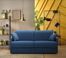 Divano Letto 2 Posti 149x90x96 cm in Tessuto Panna