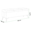 Cassapanca Contenitore Blu in Ecopelle con Piedini in Metallo Oro Panca Pouf