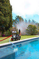 Motopompa Antincendio a Scoppio 4T Tubo 25m con Aspiratore Acqua e Carrello Pool Sam