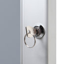Bacheca con Anta Battente 59x79x3,3 cm in Alluminio Porta Poster Silver