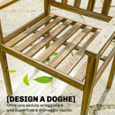 Set 5 Pezzi da Giardino con Tavolo 159x80x74 cm e 4 Sedie in Legno di Acacia Color Teak      