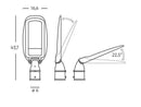 Lampada Testa Palo da Esterno a LED 50W 4000K Sovil Grigio
