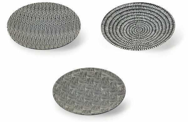 Set mit 6 Speisetellern aus Porzellan, Tribal-Relief-Dekoration Ø28,5 cm Villa d'Este Home Tivoli Timbuktu prezzo