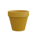 Vaso Rotondo Design Classico Indoor e Outdoor Tera Standard One Moutard Ø60,5 cm in Plastica Giallo Senape 