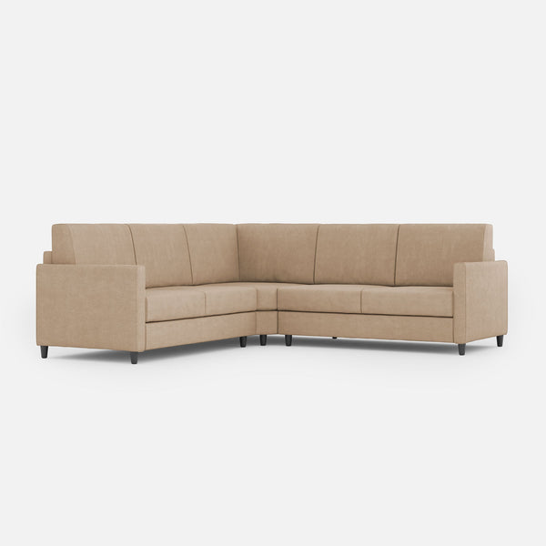 Divano Angolare 5 Posti 221x221x85 cm Karay in Tessuto Beige online