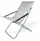 Sedia a Sdraio Imbottita Canapone Pieghevole in Metallo Soriani Ecrù