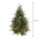 Albero di Natale Artificiale H230 cm Abete Gran Sasso 3094 Tips 550 Led Verde