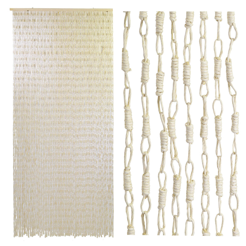 Tenda a Fili per Porta Antimosche 140x240 cm in Paper Crema