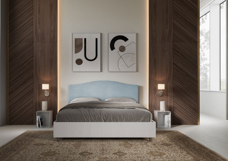 Letto Matrimoniale Grace Azzurro Varie Misure