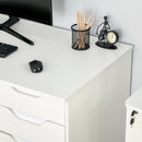 Scrivania da Ufficio 120x60x76 cm con Cassetti in Legno Bianco
