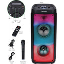 Altoparlante per Feste Dunlop Cassa Wireless Set Karaoke con Microfono e Luce 