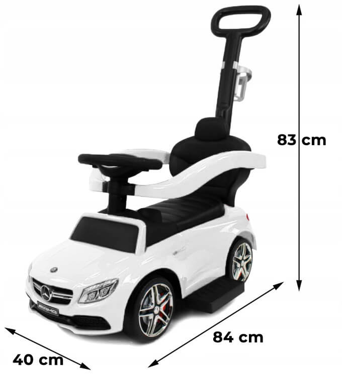 Macchina a Spinta per Bambini con Licenza Mercedes C63 AMG Push Car Bianca