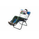 Sedia Sdraio Reclinabile e Richiudibile Rio 65x90x108 cm con Poggiatesta in Poliestere con Struttura in Acciaio Blu Mélange      