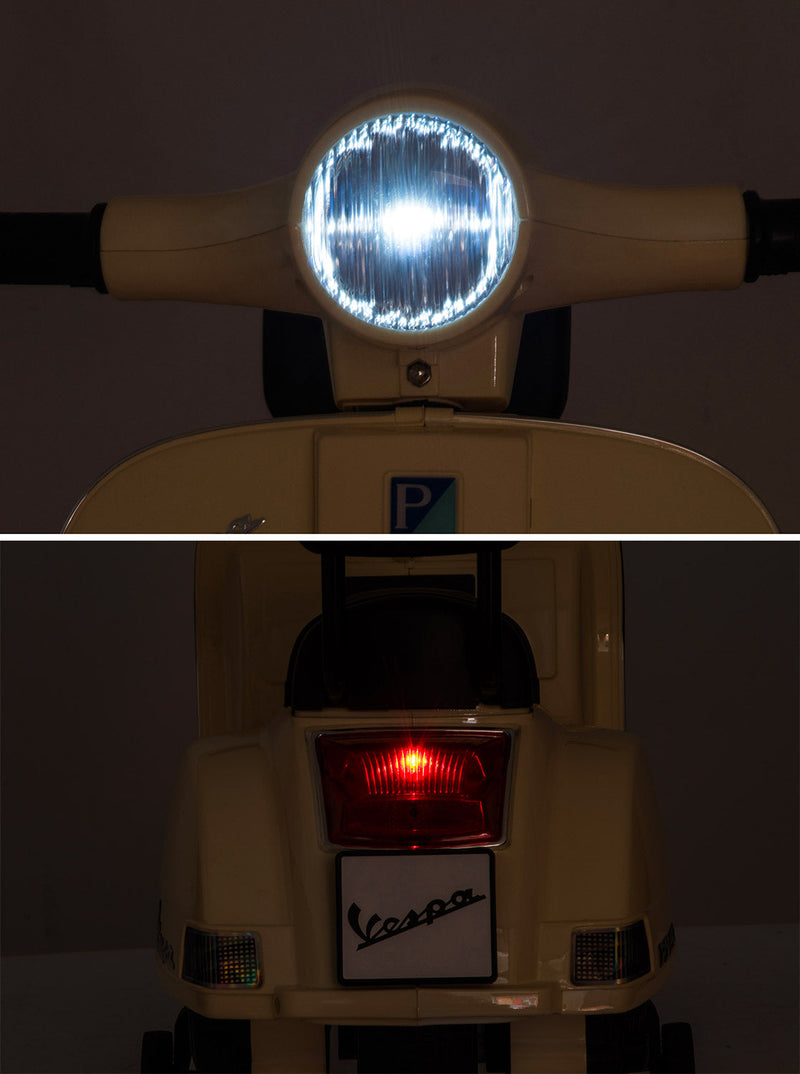 Piaggio Mini Vespa PX150 Elettrica 6V per Bambini Crema