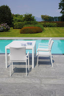 Sedia Impilabile da Giardino 58x63x91 cm in Alluminio Santa Fè Grigio Chiaro