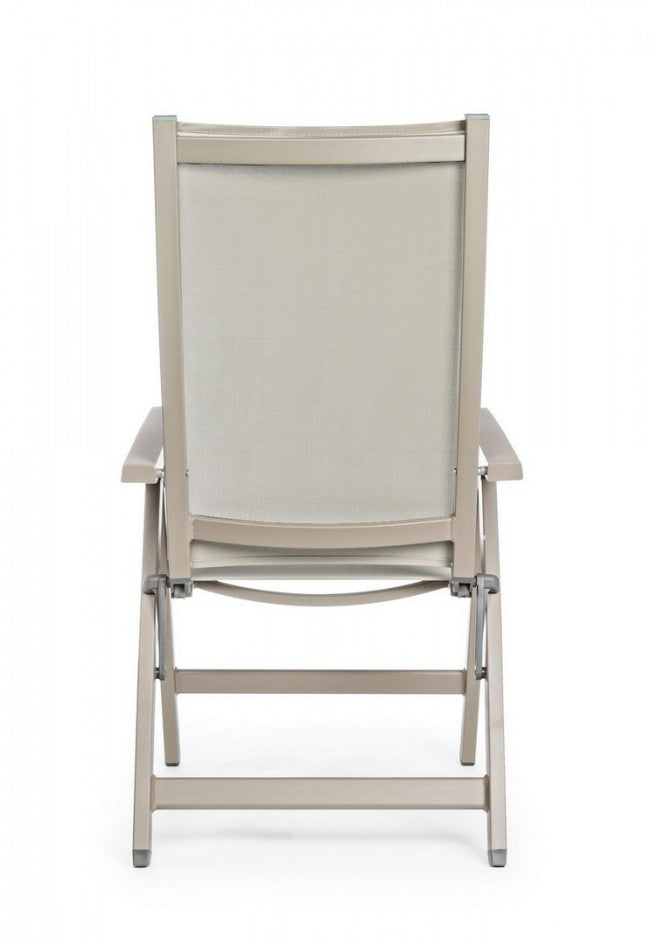 Poltrona Reclinabile Victor Tortora in Alluminio