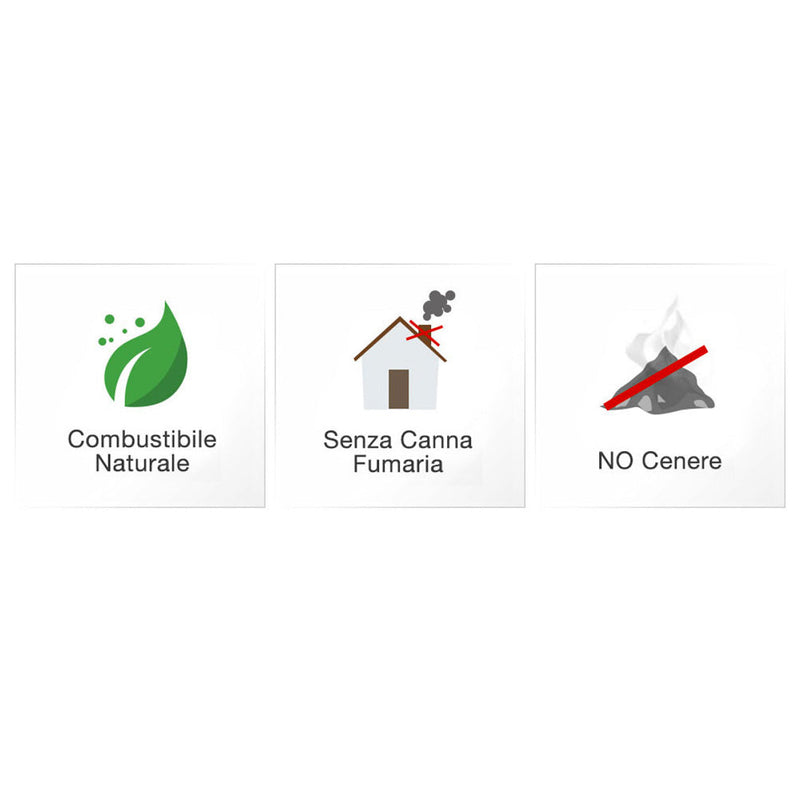 Stufa a Bioetanolo da Interno 2.3kW Karlsen Mini Smart Bianco