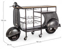 Consolle Bar 183x43x105h cm Scooter Retrò Replica 