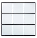 Specchio con Cornice Window Nucleos Nero in Metallo
