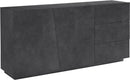Credenza 2 Ante + 3 Cassetti 180x43x86 cm Vega Ardesia