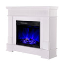 Camino Elettrico da Pavimento 88,2x104,4x27,9 cm Effetto Fiamma 1500W Ideal & Lorance color Bianco