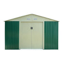 Casetta Box da Giardino in Lamiera Verde per Deposito Attrezzi H198x251x171cm Taddei Pert L