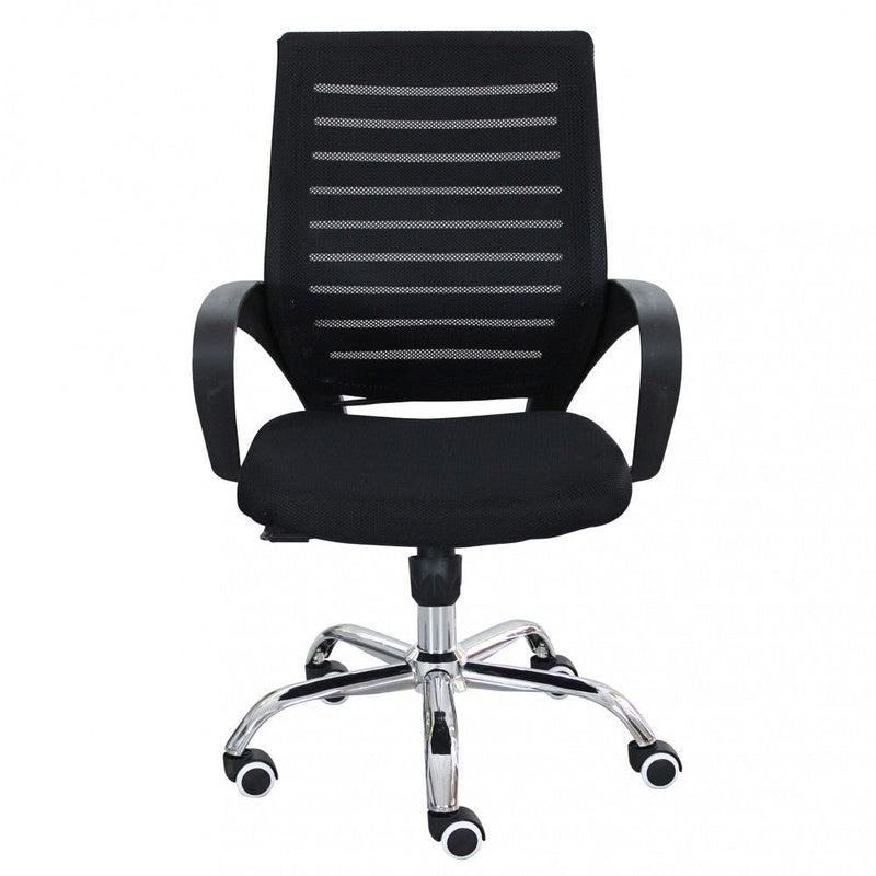 Poltrona da Ufficio Lucy 56x58x94/104 h cm in Poliuretano Nero