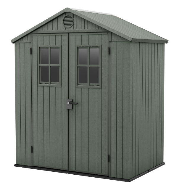 Casetta da Giardino Porta Attrezzi 190x122x221 cmin Evotech+ Keter Darwin 6x4 Verde