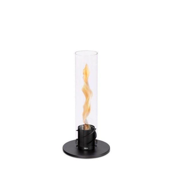 acquista Ø9x40,5 cm Bioethanol Tischlampe aus schwarzem Edelstahl
