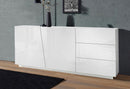 Credenza 2 Ante + 3 Cassetti 180x43x86 cm Vega Bianco Lucido