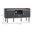 Mobile Porta TV 55" max 120x40x65 cm in MDF e Acciaio Grigio