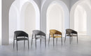 Set 2 Sedie Maya 59,5x54x78,5 cm in Tessuto Easy-Clean Giallo       