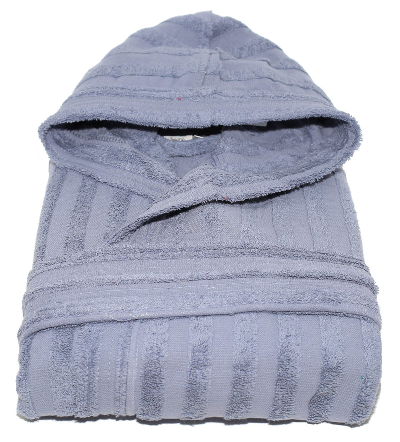 Accappatoio in Spugna 100% Cotone Sally Lines Denim Blue