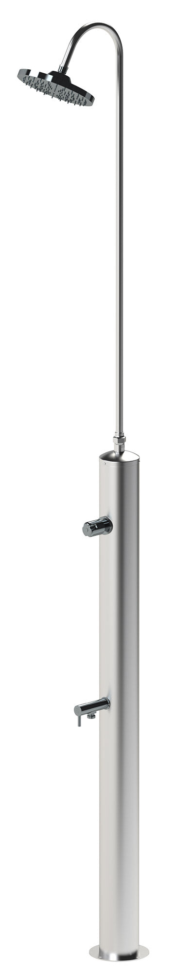 acquista Doccia da Giardino con Rubinetto Chiusura Manuale Doccia e Lavapiedi Minijet-R Inox Anodizzato