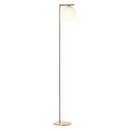 Lampada da Terra con Paralume 30x26x160 cm E27 in Metallo e Vetro Oro e Bianco