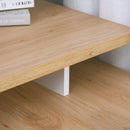 Scrivania Angolare con Libreria 140x117x76 cm con Armadietto e Cassetto color Legno e Bianco   