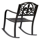 Sedia a Dondolo in Acciaio e Ghisa 60x73x85 cm  Bronzo