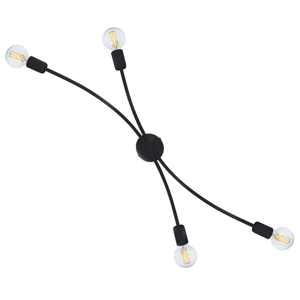 acquista Deckenleuchte 4xE27 Schwarz lackiert E-Energy Daniela