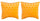 Set 2 Cuscini Decorativi 43x43x6 cm in Poliestere VdE Tivoli 1996 Furry Giallo Ocra