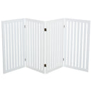 Cancelletto di Sicurezza Pieghevole per Animali Domestici 203,2x1,8x91 cm in Legno  Bianco