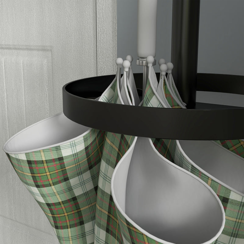 Appendiabiti da Terra Ø34x177 cm con Portaombrelli e 8 Ganci in Metallo Nero