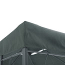 Copertura per Gazebo  a 2 Livelli  con Cinghie e 10 Fori di Drenaggio 4x3m in Poliestere Grigio Antracite