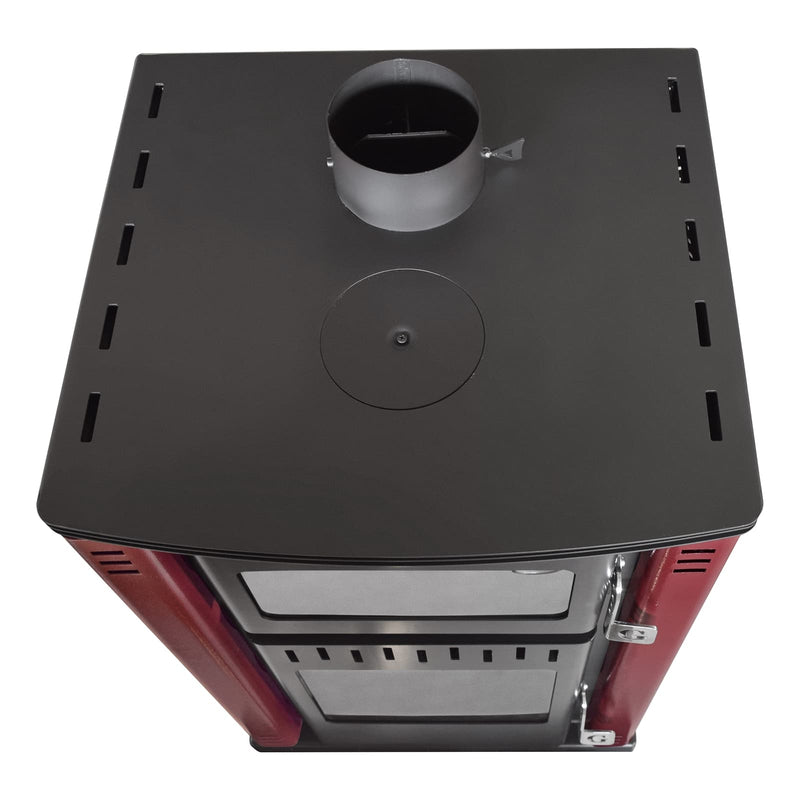 Stufa a Legna con Forno 62x59xH102 cm 27,6Kw Elsa Rossa