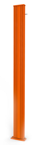 Doccia Solare da Esterno Giardino 30L Miscelatore e Lavapiedi Arkema Spring S Fascia Inox Arancio