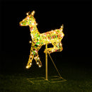 Renna Luminosa Natalizia 58x59 cm con LED da Esterno in Metallo Luce Calda      