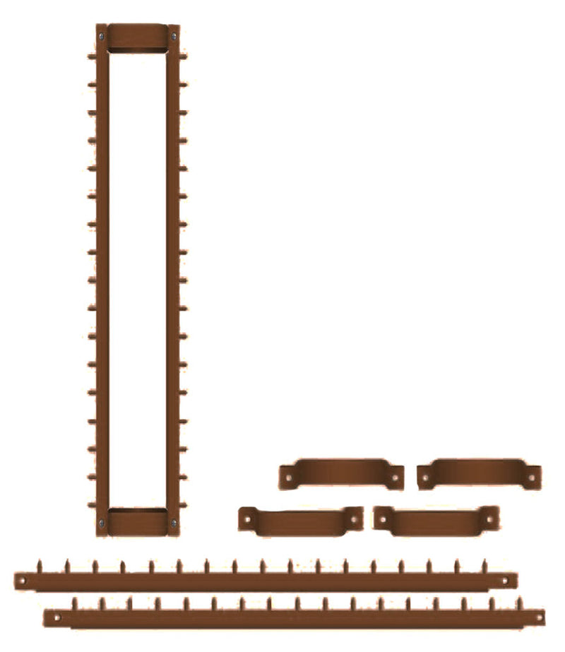 Sistema Antiladro con Punte in Acciaio per Pluviali Quadrati Tubi Esterni 80x80 mm Marrone
